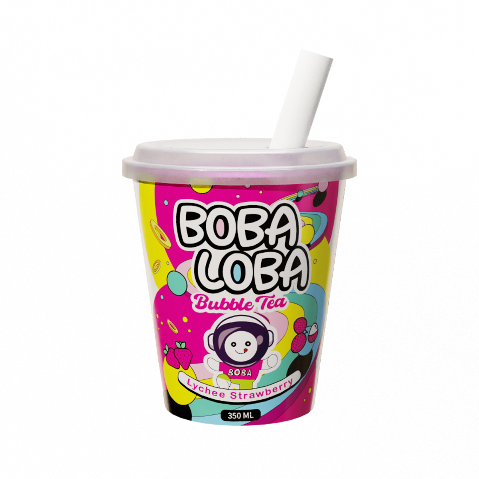 Popping Boba Drink Lychee, Strawberry  350ml